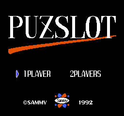 Puzslot title screen for Famicom